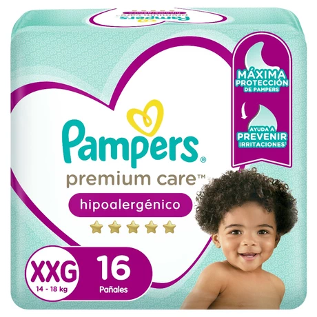 Pampers Premium Care Pañales Talla XXG 16 Unidades
