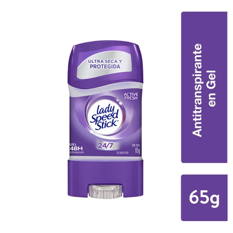Lady Speed Stick Gel Double Defense Active Fresh 65 g