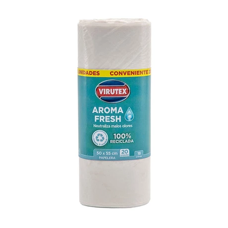 Virutex Bolsas de Basura Papelera con Aroma 50x55 cm 20 Unidades