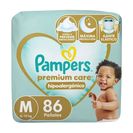 Pampers Premium Care Pañales Talla M 86 Unidades