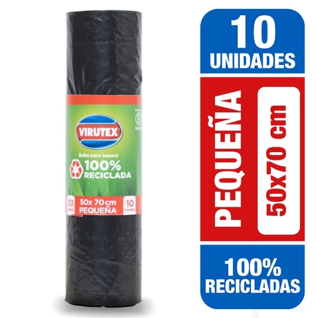 Virutex Bolsas de Basura Biorollo 50x70 cm 10 Unidades