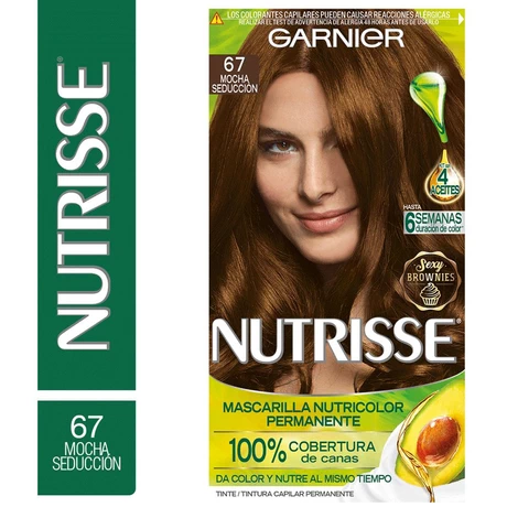 Nutrisse Tinte Permanente 67 Chocolate Rubio Oscuro Dorado Caoba