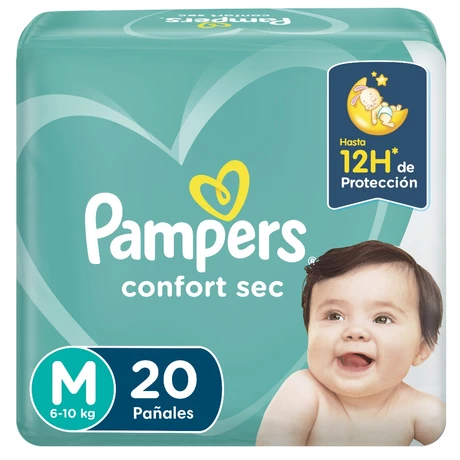 Pampers Confort Sec Pañales Talla M 20 Unidades