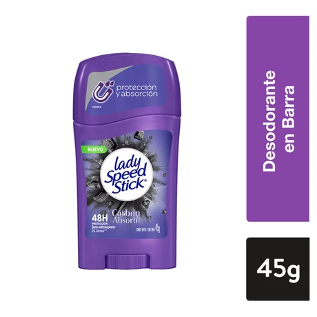 Lady Speed Stick Desodorante Barra Carbón Activado 45 g