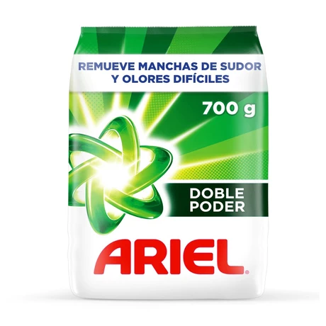 Ariel Detergente en Polvo Doble Poder 700 Gramos