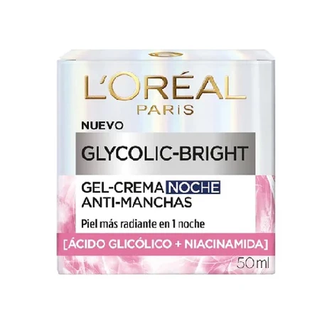 L’Oréal Crema Facial Glycolic Bright Noche 50 ml