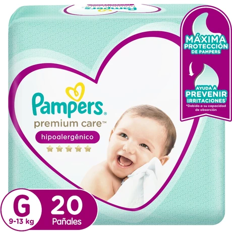 Pampers Premium Care Pañales Talla G 20 Unidades