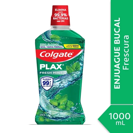 Colgate Plax Fresh Mint Enjuague Bucal 1 Litro