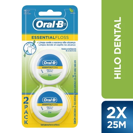 Oral-B Hilo Dental Sabor Menta Essential Floss Pack 2 Unidades