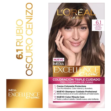 Excellence Creme Tinte Permanente 6.1 Rubio Oscuro Ceniza