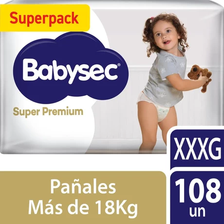 Babysec Pañal Super Premium Talla XXXG 108 unidades