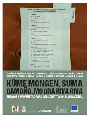 KUME MONGEN, SUMA QAMAÑA, MO ORA RIVA RIVA. ENSAYOS Y PROPUESTAS PARA UNA CONSTITUCION PLURINACIONAL - 978956160840.jpeg