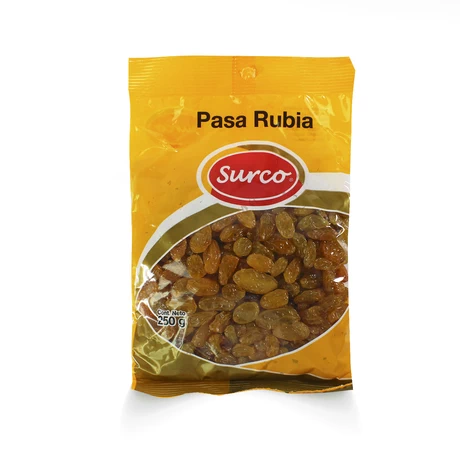 Pasas Rubias  Caja 24 Un. * 250 gr
