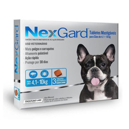 NEXGARD PARA PERROS 3 TABLETAS DE  4,1 a 10 KG