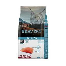 BRAVERY GATO ADULTO ESTERILIZADO SALMÓN 7 KG