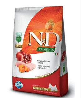 N&D PUMPKIN ADULTO MINI POLLO CALABAZA Y GRANADA 2,5 KG