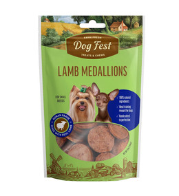 DOG FEST MEDALLONES DE CORDERO 55 GR