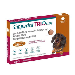 SIMPARICA TRIO 3 COMPRIMIDOS PERROS 5 A 10 KG