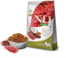 N&D QUINOA SKIN & COAT SABOR PATO ADULTO MINI 2,5 KG