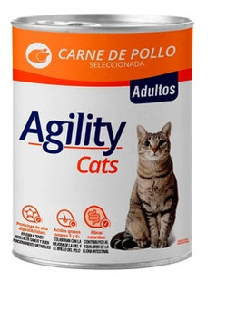 AGILITY LATA GATO ADULTO SABOR POLLO 340gr