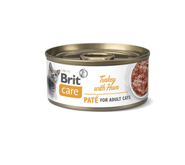 BRIT CARE GATO ADULTO PATÉ TURKEY & HAM 70 GR