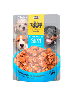 THREE DOGS SACHET CACHORROS TODAS LAS RAZAS 100gr