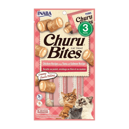 CHURU BITES PARA GATOS SABOR ATUN CON SALMÓN 3 UNID