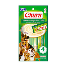 CHURU PARA PERROS SABOR POLLO CON VEGETALES 4 TUBOS