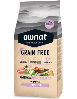 OWNAT GRAIN FREE GATO ESTERILIZADO 8 KG