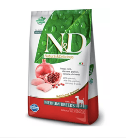 N&D PRIME ADULTO RAZA MEDIANA POLLO Y GRANADA 2,5 KG