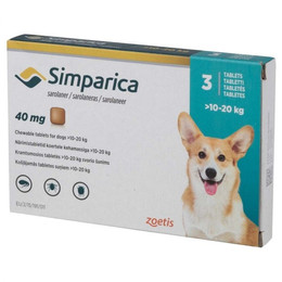 SIMPARICA 3 COMPRIMIDOS PARA PERROS DE 10 A 20 KG 