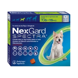 NEXGARD SPECTRA 7,6 A 15 KG 1 COMPRIMIDO