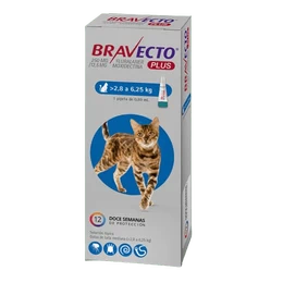 BRAVECTO GATOS PLUS 2,8 A 6,25 KG