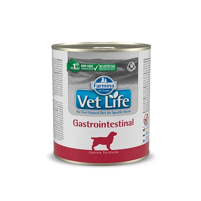 VET LIFE CANINO GASTROINTESTINAL LATA 300 GRS - vetlife_gastro_perro_lata.webp