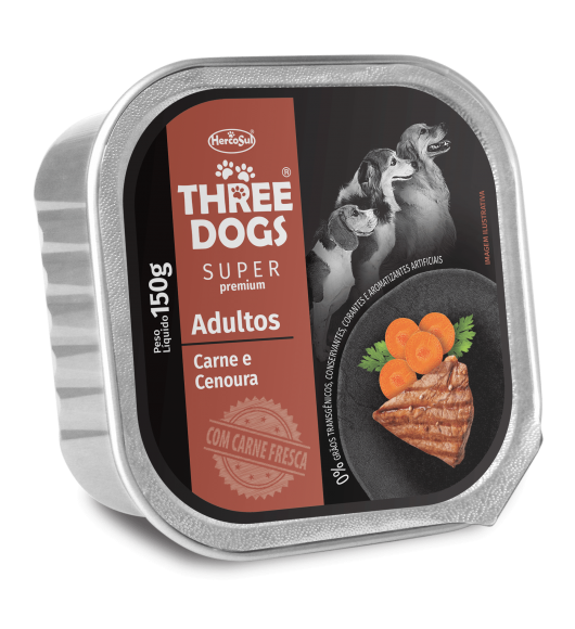 THREE DOGS PATE SUPER PREMIUM ADULTO SABOR CARNE Y ZANAHORIA 150gr - maskoticas.cl.png