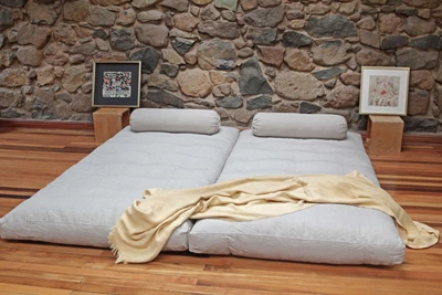 Colchón Natural Lino: Queen - 2 piezas  c/u de 09.0 x 2.00 x 0.10 .