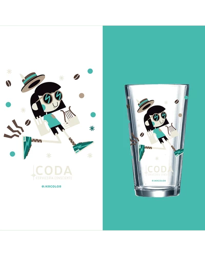 Vaso CODA Ilustración JKR Color 